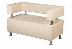 Диван двухместный Райли Кожзам Бежевый