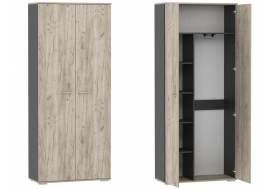 Шкаф для одежды Санти НМ 040.42 Антрацит/Дуб Крафт Серый