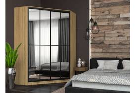 Угловой шкаф-купе Лофт фасад зеркало +