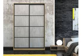 Шкаф-купе Лофт Шк16-60 1600 глубина 600 фасад МДФ бетон 3г