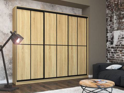 Шкаф-купе Лофт Шк30-60 3000 3 двери глубина 600 фасад ЛДСП +