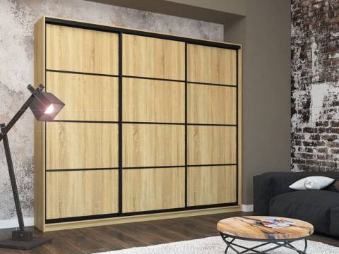 Шкаф-купе Лофт Шк30-60 3000 3 двери глубина 600 фасад ЛДСП 3Г