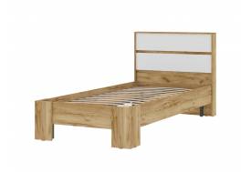 Кровать Хелен КР 01 Дуб Крафт золотой/Белый шагрень