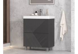 Тумба с раковиной Edge 70 напольный графит