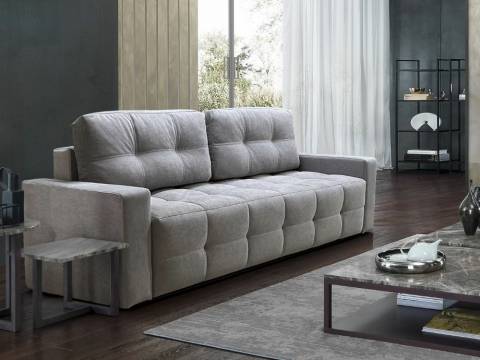 Диван Симпл Клетка Vivaldi серый велюр