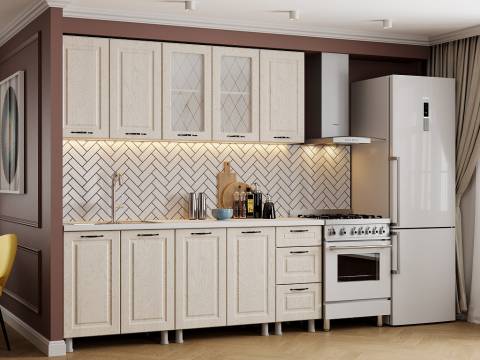Кухонный гарнитур Грейвуд 2000 МДФ без столешниц