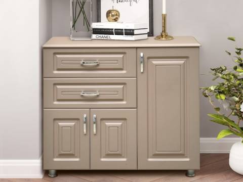 Комод №6 МДФ Кофе с молоком глянец