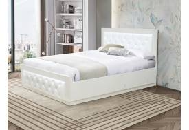 Кровать Венеция 13.1 1200 с подъемным механизмом кожзам белый