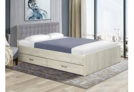 Кровать двойная №6 с ящиками 1200х1900 с мягкой спинкой