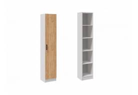 Пенал Кевин белый/дуб крафт золотой