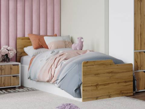 Кровать Харви белый/вотан