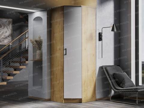 Шкаф Угловой 760 вотан/белый гладкий