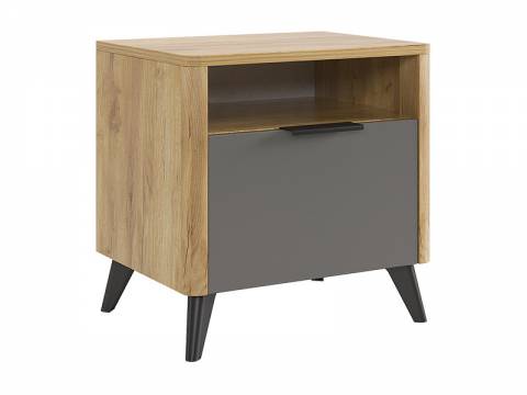 Тумба прикроватная Адам дуб крафт золотой/графит