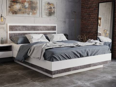 Кровать Лотос парящая 06-KR 1800 Бетон серый