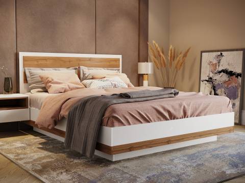 Кровать Лотос парящая 06-KR 1400 Дуб крафт