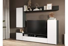 Гостиная Нео Антрацит/Белый