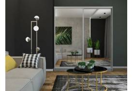 Шкаф-купе Светлана зеркало/зеркало серый