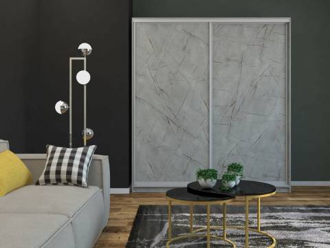 Шкаф-купе Ксения 1400 ЛДСП/ЛДСП Каспий светлый