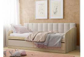 Кровать Акварель НМ 041.50 Капучино с мягкой спинкой Бали