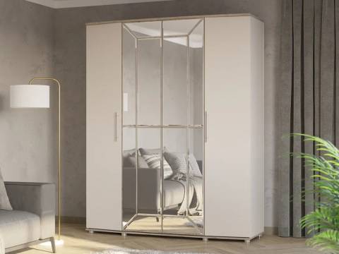 Шкаф 4-х дверный Амели 4-5200 Кашемир серый