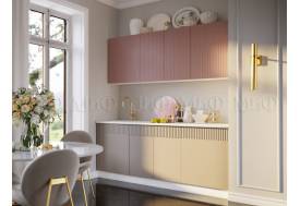 Кухонный гарнитур Оливия 2000 Шарли Pink/Шарли Мокко