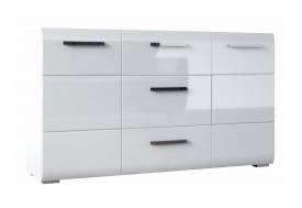 Комод 3 ящика 2 двери без стекла Домино белый