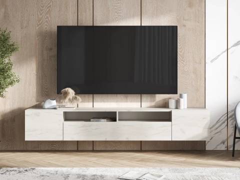 Тумба под ТВ Сити 2000 Дуб Крафт Белый