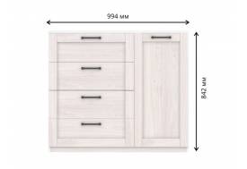 Комод с 4-мя ящиками и дверкой СГ Классика