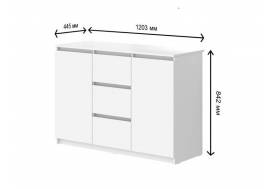 Комод с 3-мя ящиками и дверками СГ Модерн