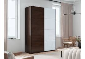 Шкаф-купе Прайм 2-х дверный 1600 ДСП/Стекло Белое Венге