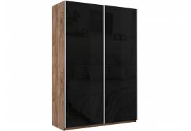 Шкаф-купе Прайм 2-х дверный 1200 Стекло Черное Крафт табачный