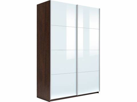 Шкаф-купе Прайм 2-х дверный 1400 Стекло Белое Венге