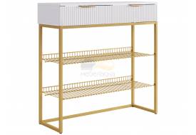 Обувница Классная 1 белый матовый/золото