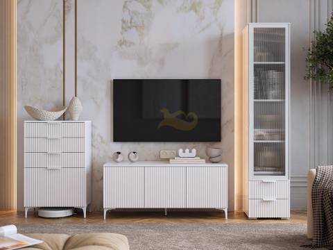 Гостиная Зефир белое дерево/белый