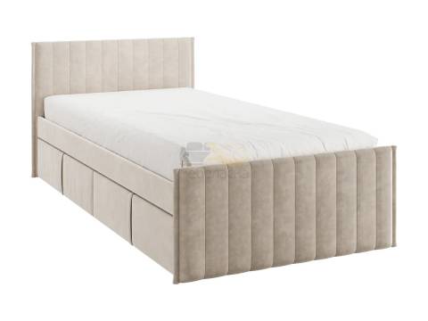 Кровать с ящиками Твикс цвет велюра капучино