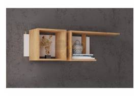 Полка навесная ПНМ-3 белый/дуб крафт золотой