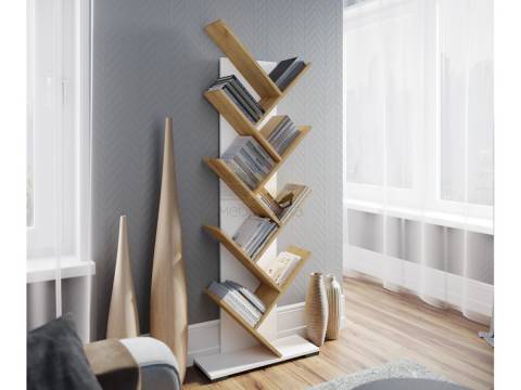 Стеллаж СТМ-4 Белый/Дуб крафт золотой