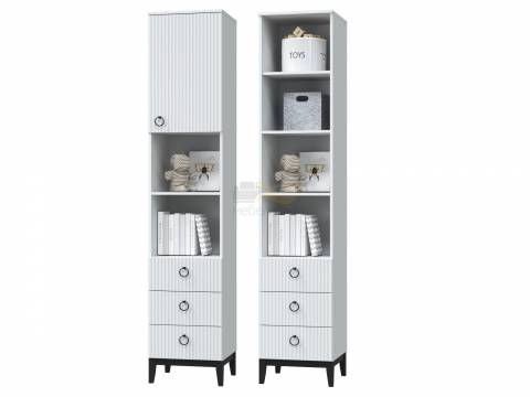 Шкаф для книг с ящиками и дверкой Шарлиз