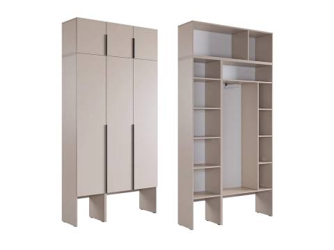 Шкаф трехдверный с антресолью Баско К5 кашемир