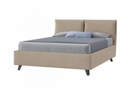 Кровать Сандра с ПМ 1800х2000 мм микровелюр бежевый