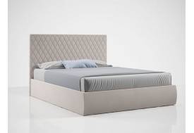 Кровать Стелла с ПМ 1800х2000 мм микровелюр бежевый