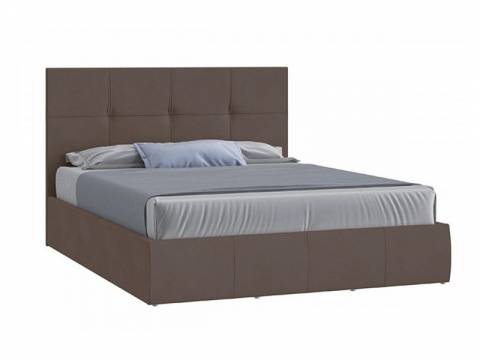 Кровать Твист с ПМ 1200х2000 мм микровелюр шоколад