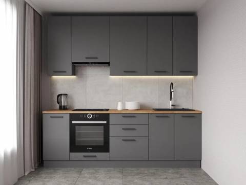 Кухонный гарнитур Антрацит 2400 (верх 950 мм)