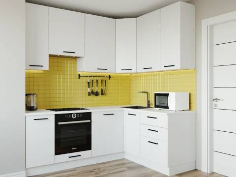 Кухонный гарнитур Жемчуг 2200х1600 (верх 950 мм)