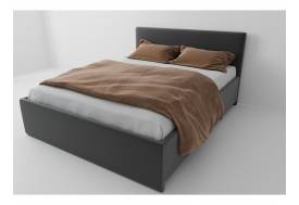 Кровать Зара основание ЩИТ 160 Серый велюр