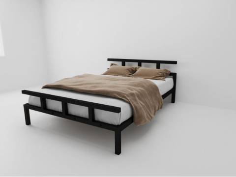 Кровать металлическая Лофт 1800 черная
