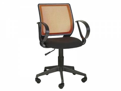 Кресло Эксперт Рондо оранжевая сетка/черный