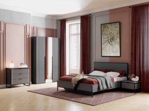 Спальня Нора Металл бруклин/Графит