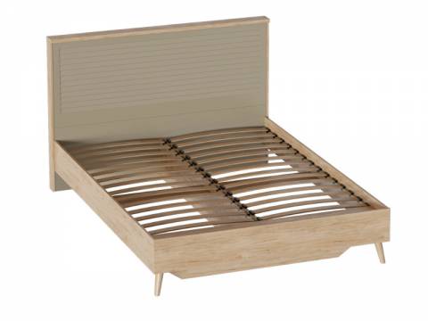 Кровать Гавана 1600 с ламелями Светло-серый софт