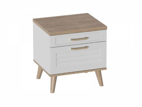 Тумба 2 ящика Гавана Белый матовый